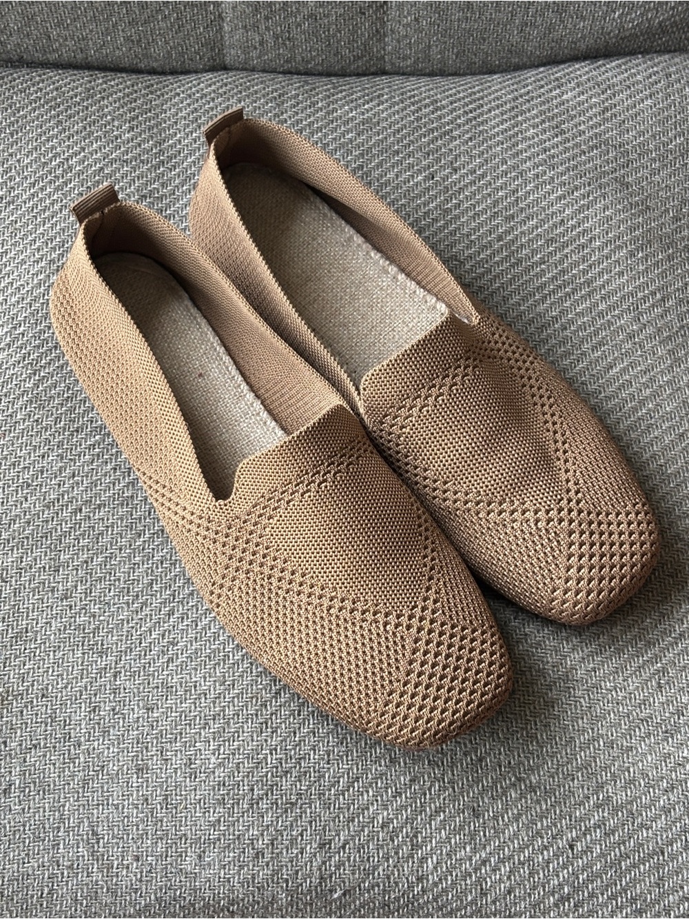 Women's Tan Mesh Loafers size U.S. 9